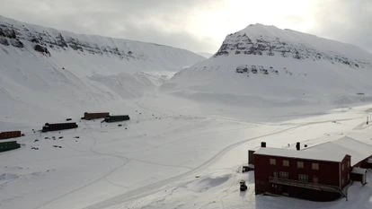 Vista de una de las zonas de Longyearbyen, el pasado 20 de abril.